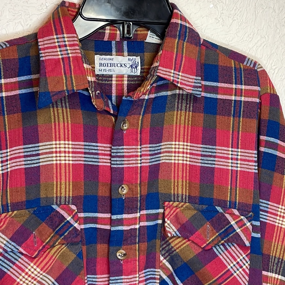 Genuine Roebucks Perma-press Plaid Flannel Shirt